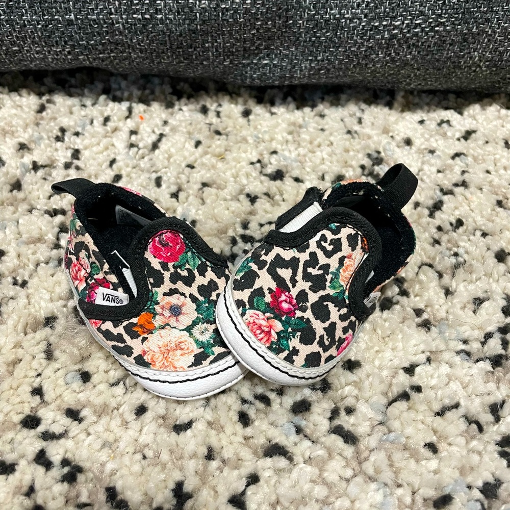 Baby floral and cheetah Vans